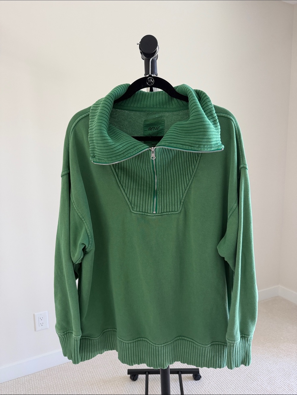 Aerie Down to Earth Quarter Zip Sweatshirt